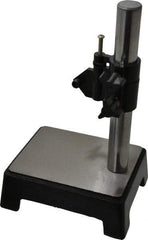 Value Collection - Steel, Rectangular Base, Comparator Gage Stand - 8-1/2" High, 5-1/2" Base Length x 4-1/4" Base Width x 2.16" Base Height, Includes Holder - Exact Tool & Supply