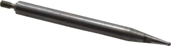 SPI - 0.038" Ball Diam, Steel, Ball Test Indicator Contact Point - 1-1/2" Contact Point Length, Use with Teclock Test Indicators - Exact Tool & Supply