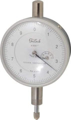 Teclock - 0.05" Range, 0-10 Dial Reading, 0.0001" Graduation Dial Drop Indicator - 2-13/64" Dial, 0.01" Range per Revolution, 0.0002" Accuracy, Revolution Counter - Exact Tool & Supply