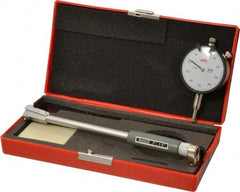 Value Collection - 8 Anvil, 0.7 to 1-1/2" Dial Bore Gage - 0.001" Graduation, 5" Gage Depth - Exact Tool & Supply