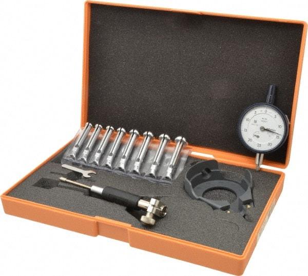 Mitutoyo - 8 Anvil, 0.4 to 0.7" Dial Bore Gage - 0.0005" Graduation, 2.4" Gage Depth, Accurate to 0.00016" - Exact Tool & Supply