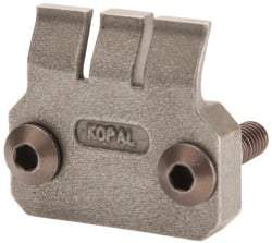 Mitee-Bite - 2-1/2mm Clamping Height, 880 Lb Clamping Pressure, Standard Height Single Stop Positioning Stop - 2-1/2mm Jaw Height, Spring Steel, Series Mitee-Bite Kopal Mini Clamps - Exact Tool & Supply