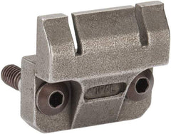 Mitee-Bite - 7-1/2mm Clamping Height, 880 Lb Clamping Pressure, Raised Height Double Stop Positioning Stop - 7-1/2mm Jaw Height, Spring Steel, Series Mitee-Bite Kopal Mini Clamps - Exact Tool & Supply