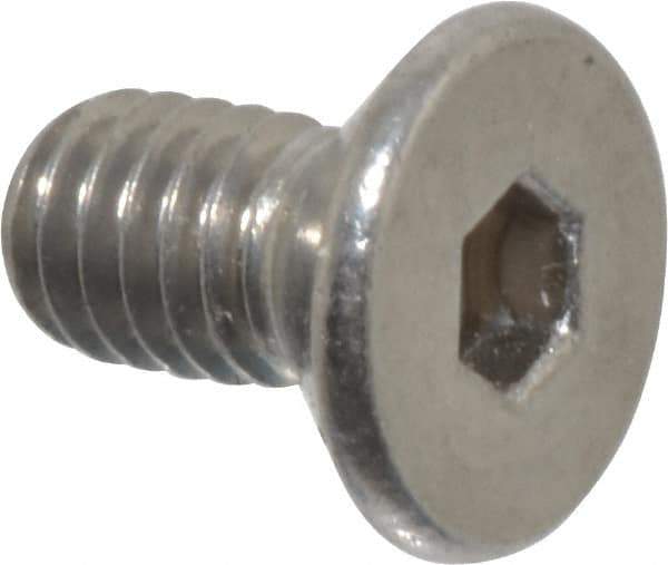 Value Collection - M4x0.70 Metric Coarse Hex Socket Drive, 90° Flat Screw - Grade 18-8 & Austenitic A2 Stainless Steel, Uncoated, Fully Threaded, 8mm OAL - Exact Tool & Supply