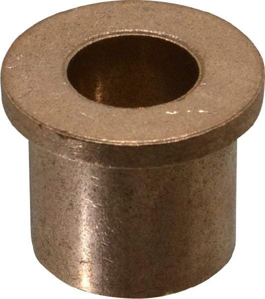 Boston Gear - 5/8" Inside x 1" Outside Diam, Oil Impregnated Bronze Sleeve Bearing - 1-1/4" Flange Outside Diam, 5/32" Flange Thickness, 1" OAL - Exact Tool & Supply