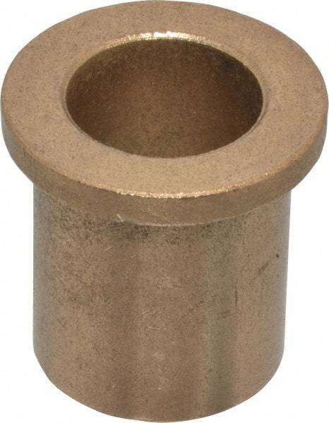 Boston Gear - 3/4" Inside x 1" Outside Diam, Oil Impregnated Bronze Sleeve Bearing - 1-1/4" Flange Outside Diam, 5/32" Flange Thickness, 1-1/4" OAL - Exact Tool & Supply