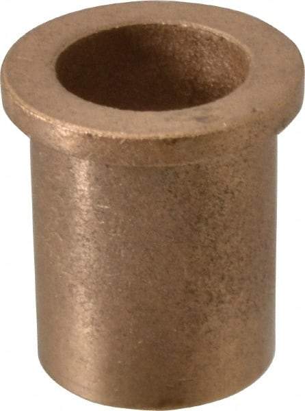 Boston Gear - 7/8" Inside x 1-1/8" Outside Diam, Oil Impregnated Bronze Sleeve Bearing - 1-3/8" Flange Outside Diam, 5/32" Flange Thickness, 1-1/2" OAL - Exact Tool & Supply