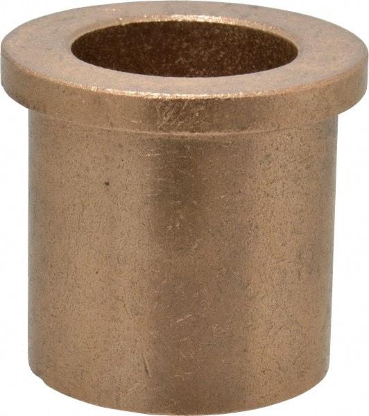 Boston Gear - 1" Inside x 1-3/8" Outside Diam, Oil Impregnated Bronze Sleeve Bearing - 1-5/8" Flange Outside Diam, 3/16" Flange Thickness, 1-1/2" OAL - Exact Tool & Supply