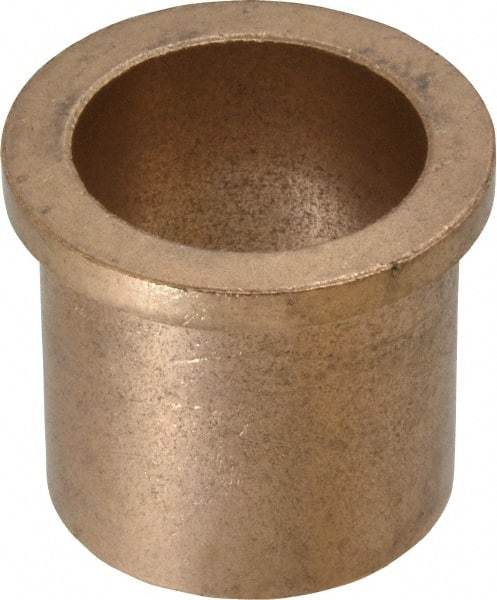 Boston Gear - 1-1/4" Inside x 1-1/2" Outside Diam, Oil Impregnated Bronze Sleeve Bearing - 1-3/4" Flange Outside Diam, 3/16" Flange Thickness, 1-1/2" OAL - Exact Tool & Supply