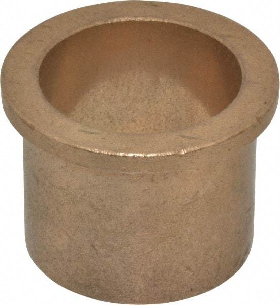 Boston Gear - 1-1/2" Inside x 1-3/4" Outside Diam, Oil Impregnated Bronze Sleeve Bearing - 2-1/16" Flange Outside Diam, 3/16" Flange Thickness, 1-1/2" OAL - Exact Tool & Supply