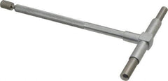Value Collection - 2-1/8 to 3-1/2 Inch, 5.85 Inch Overall Length, Telescoping Gage - 5 Inch Long Handle, Hardened Tool Steel, Satin Chrome Finish - Exact Tool & Supply