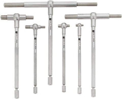 TESA Brown & Sharpe - 6 Piece, 5/16 to 6 Inch, Satin Chrome Finish, Telescoping Gage Set - Includes Plastic Case - Exact Tool & Supply
