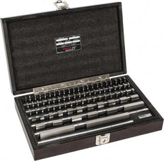 Starrett - 81 Piece, 0.05 to 4", Grade 0, Steel Gage Block Set - Rectangular - Exact Tool & Supply
