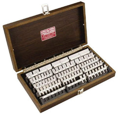 Starrett - 88 Piece, 0.5 to 100mm, Grade 0, Steel Gage Block Set - Rectangular - Exact Tool & Supply