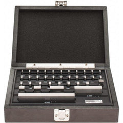 Value Collection - 36 Piece, 0.05 to 4", Economy Grade, Steel Gage Block Set - Rectangular, 0.00005" Tolerance - Exact Tool & Supply