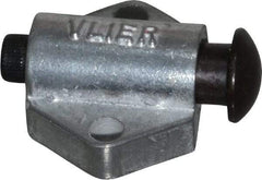 Vlier - 7/8" Base Width, 1/8" Stroke Len, 3/8" Stop Head OD, 21/32" Btw Mt Hole Ctrs, 19/32" Btw Mt Hole & Edge, Round Spring Locating Stop - 11/16" Body Len x 7/8" Body Width, 7/32" Base Thickness, 5.13 Lb Init, 10 Lb Mid, 14.9 Lb Final End Force - Exact Tool & Supply