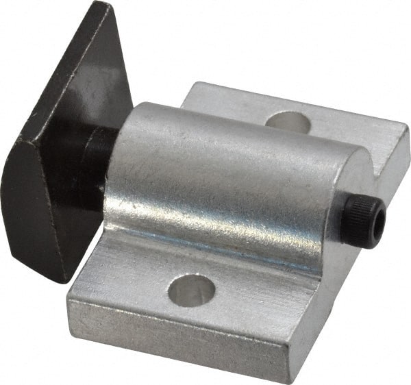 Vlier - 1-1/2" Body Width x 1" Body Len, 3/16" Stroke Len, 1-1/8" Btw Mt Hole Ctrs, 0.938" Btw Mt Hole & Edge, Tangless Square Spring Locating Stop - Exact Tool & Supply