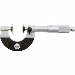 Mahr - 0 to 20mm, 0.01mm Graduation, Ratchet Stop Thimble, Mechanical Disc Micrometer - 4 micro m Accuracy, 25mm Disc, Steel - Exact Tool & Supply