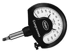 Mahr - 0.0001 Inch Graduation, 0.005 Inch Max Measurement, Dial Comparator Gage - 1 N Force, 0.1 Inch Overtravel, White - Exact Tool & Supply