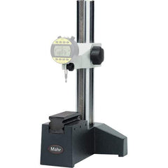 Mahr - Steel (Balls & Cable), Comparator Gage Stand - 9-1/2" High, 5-1/2" Base Length x 6" Base Width x 4" Base Height, Includes Holder - Exact Tool & Supply