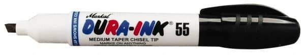 Markal - Black Permanent Marker - Chisel Tip - Exact Tool & Supply