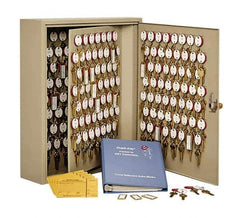 MMF - 180 Keys, Tan Two Tag Key Cabinet - 16-1/2" Wide x 16-1/2" Deep x 20-1/2" High - Exact Tool & Supply