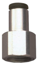 Legris - 5/32" Outside Diam, 1/4 NPT, Nickel Plated Brass Push-to-Connect Tube Female Connector - 290 Max psi - Exact Tool & Supply