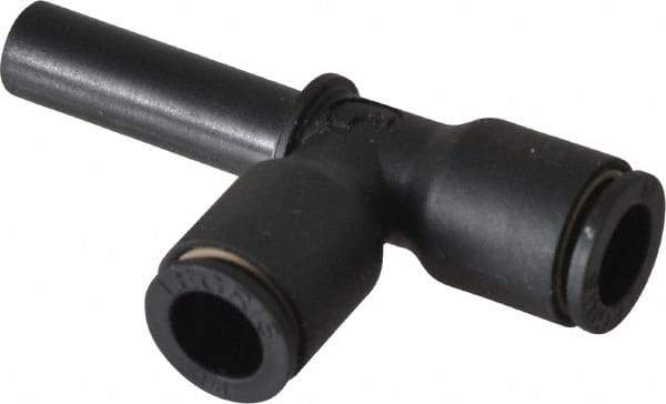 Legris - 1/4" Outside Diam, Nylon Push-to-Connect Tube Plug-In Run Tee - 290 Max psi - Exact Tool & Supply