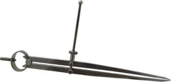 Value Collection - 10 Inch Leg, Spring Joint, Steel, Polished, Divider - 10 Inch Max Measurement, 250mm Max Measurement, Flat Leg with Quick Nut Adjustment - Exact Tool & Supply