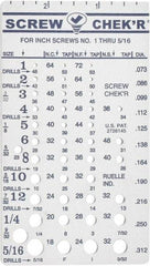 Made in USA - No.1 to 5/16 Inch Stainless Steel Inch Thread Screw Checker - Exact Tool & Supply
