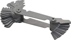 Value Collection - 51 Leaf, 4 to 84 TPI Range, Screw Pitch Gage - 60° Thread Angle - Exact Tool & Supply