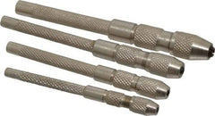 General - 4 Piece 0.187" Pin Vise Set - Comes in Vinyl Pouch - Exact Tool & Supply