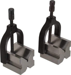 Value Collection - 14.29 to 1" Capacity, 90° Angle, Tool Steel V-Block - 1-3/4" Long x 1-19/32" Wide x 1-7/16" High, Sold as 2 Block Set - Exact Tool & Supply