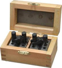 Value Collection - 0.575" Max Capacity, 90° Angle, Hardened Steel V-Block - 1-3/8" Long x 1-3/8" Wide x 1-3/16" High, Sold as 2 Block Set - Exact Tool & Supply