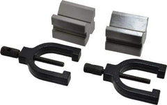 Value Collection - 7/16 to 13/16" Capacity, 90° Angle, Steel V-Block - 1-19/32" Long x 1-1/4" Wide x 1-1/4" High, Sold as 2 Block Set - Exact Tool & Supply