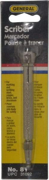 General - 5-3/4" OAL Pocket Scriber - Steel - Exact Tool & Supply
