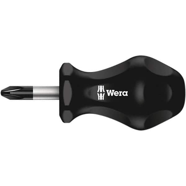 Wera - #2 Point, 1" Blade Length Posidrive Screwdriver - 79mm OAL - Exact Tool & Supply
