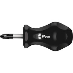 Wera - #2 Point, 1" Blade Length Posidrive Screwdriver - 79mm OAL - Exact Tool & Supply