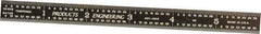 PEC Tools - 6" Long, 1/64, 1/32, 1/16, 1/8" Graduation, Flexible Steel Rule - 4R Graduation Style, 1/2" Wide, Black, Black Chrome Finish - Exact Tool & Supply