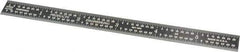 PEC Tools - 6" Long, 1/100, 1/64, 1/32, 1/10" Graduation, Flexible Steel Rule - 5R Graduation Style, 1/2" Wide, Black, Black Chrome Finish - Exact Tool & Supply