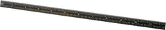 PEC Tools - 12" Long, 1/100, 1/64, 1/32, 1/10" Graduation, Flexible Steel Rule - 5R Graduation Style, 1/2" Wide, Black, Black Chrome Finish - Exact Tool & Supply