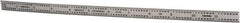 PEC Tools - 12" Long, 1/100, 1/64, 1/50, 1/32" Graduation, Flexible Steel Rule - 16R Graduation Style, 1/2" Wide, Silver, Satin Chrome Finish - Exact Tool & Supply