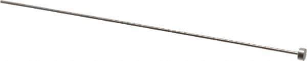 Gibraltar - 1mm Pin Diam, 4mm Head Diam x 2mm Head Height, 100mm OAL, Straight Ejector Pin - Steel, 98mm Pin Length - Exact Tool & Supply