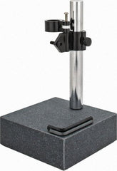 Value Collection - Granite, Rectangular Base, Comparator Gage Stand - 10" High, 6" Base Length x 6" Base Width x 2" Base Height - Exact Tool & Supply