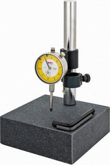 Value Collection - Granite, Rectangular Base, Comparator Gage Stand - 10" High, 6" Base Length x 6" Base Width x 2" Base Height - Exact Tool & Supply