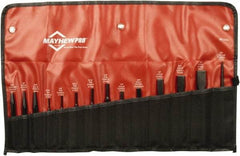 Mayhew - 14 Piece Punch & Chisel Set - 1/4 to 3/4" Chisel, 3/32 to 3/8" Punch, Round Shank - Exact Tool & Supply