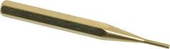 Made in USA - 3/32" Pin Punch - 3-1/2" OAL, Brass - Exact Tool & Supply
