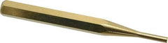 Made in USA - 1/8" Pin Punch - 3-1/2" OAL, Brass - Exact Tool & Supply