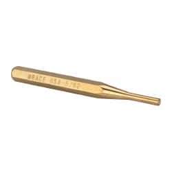 Made in USA - 5/32" Pin Punch - 3-1/2" OAL, Brass - Exact Tool & Supply