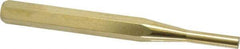Made in USA - 3/16" Pin Punch - 3-1/2" OAL, Brass - Exact Tool & Supply